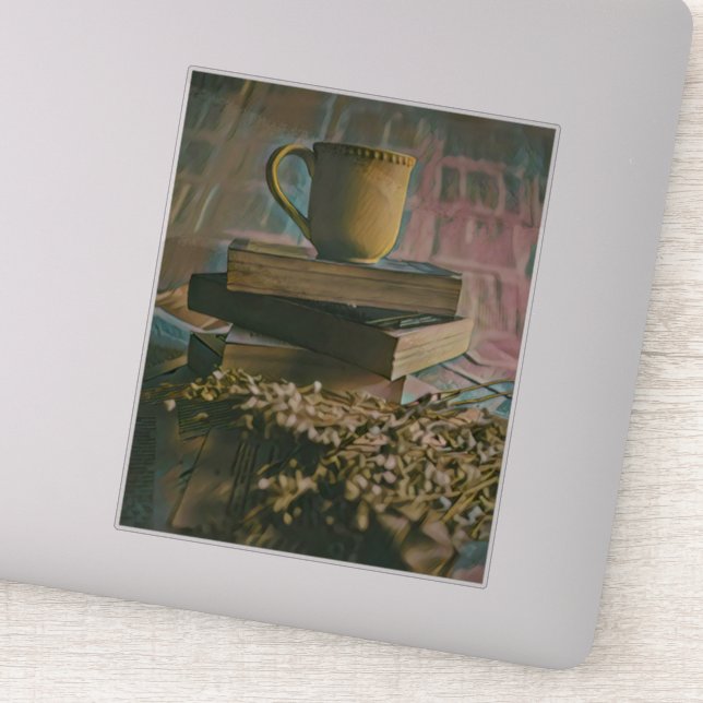 Adesivo Trabalho de arte de amante de biblioteca (Detalhe)