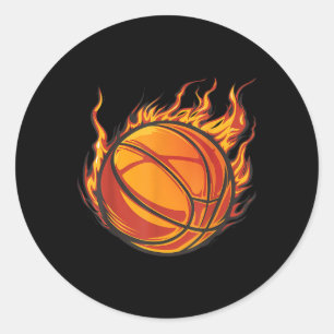 Adesivo Trabalho de arte de basquetebol, Lover Flaming Hot
