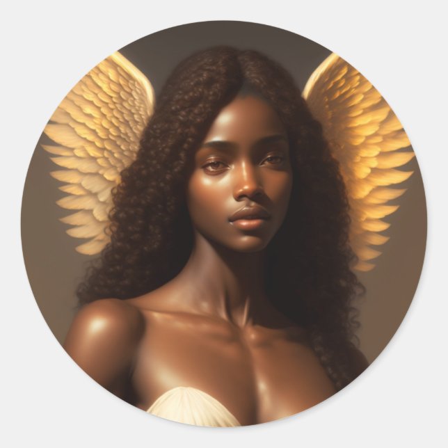Adesivo Trabalho de arte do Anjo Negro - Ética Angular Eet (Frente)