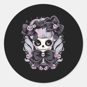 Adesivo Trabalho de arte do Halloween Skull Thrills Tingli