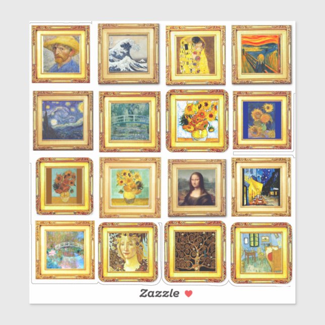 Adesivo Trabalho de arte famoso (Folha)