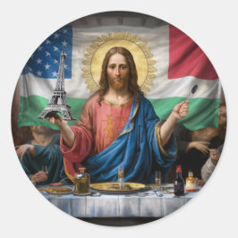 Adesivo Trabalho de arte retratando Jesus do último jantar