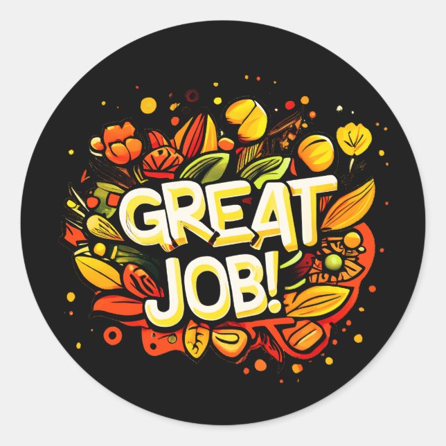 Adesivo Trabalho de excelente (Frente)