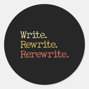 Adesivo Trabalho De Rereescrita De Gravação Para Um Autor