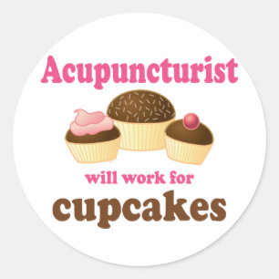 Adesivo Trabalho Para Cupcakes Presente Acupunturista