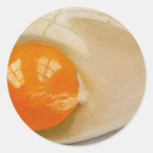 ADESIVO TRABALHOS DE ARTE CRUS DO REALISMO DO OVO