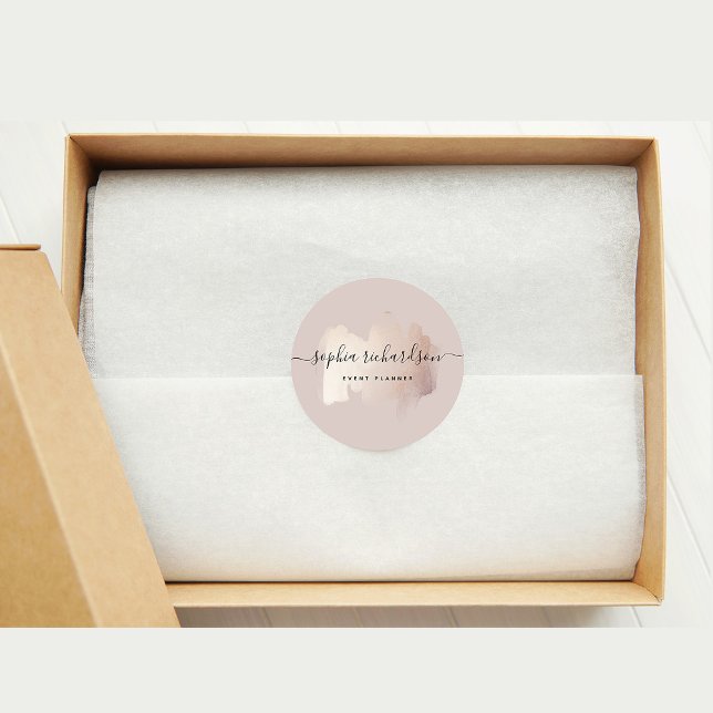 Adesivo Traço de Pincel Chic | Rosa de Faux Dourado na Ros (Criador carregado)