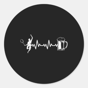 Adesivo Traço do Jogador de Badminton - Batimento Cardíaco