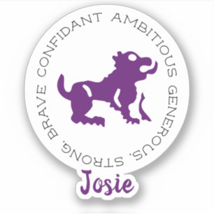 Adesivo Traços do Signo Zodiacal Leão