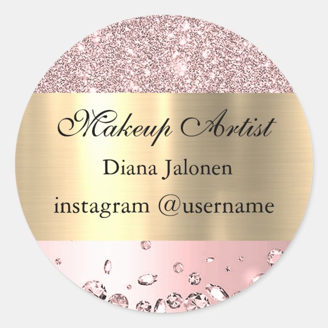 Adesivo Traços Dourados Marble Beauty Compra Rosa Spa Make (Frente)