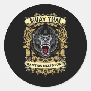 Adesivo Tradição Encontra Poder - Kickboxing E Muay Thai G