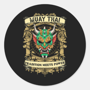 Adesivo Tradição Encontra Poder - Kickboxing E Muay Thai O