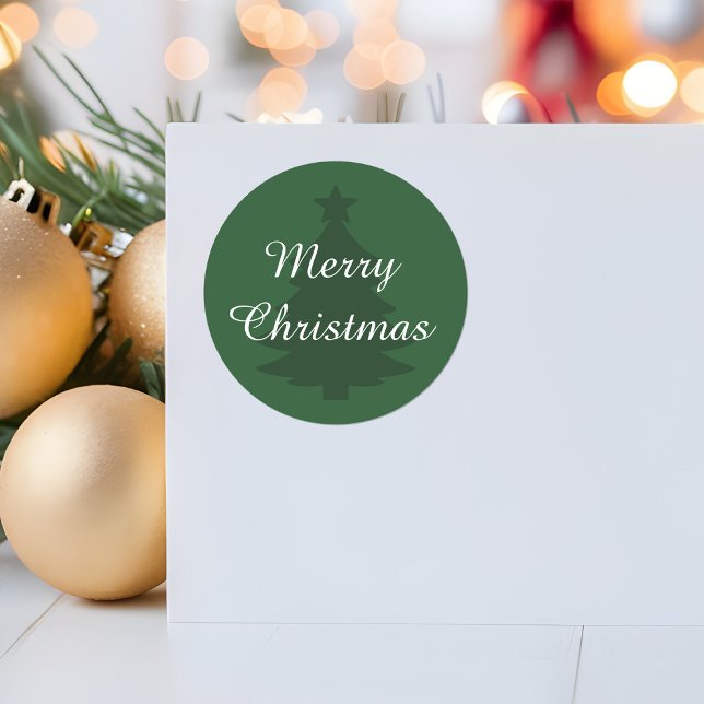 Adesivo Tradicional - Verde Escuro - Vinheta de Natal Feli (Criador carregado)