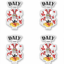 Tradução e significado irlandês Daly Crest (x4)