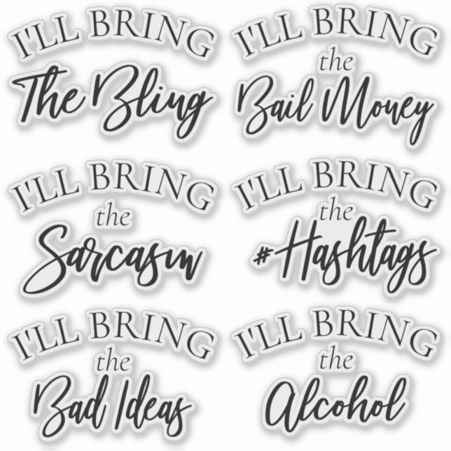 Adesivo Traga o Bling | Festa Bridal Moderna de Bacheloret (Frente)