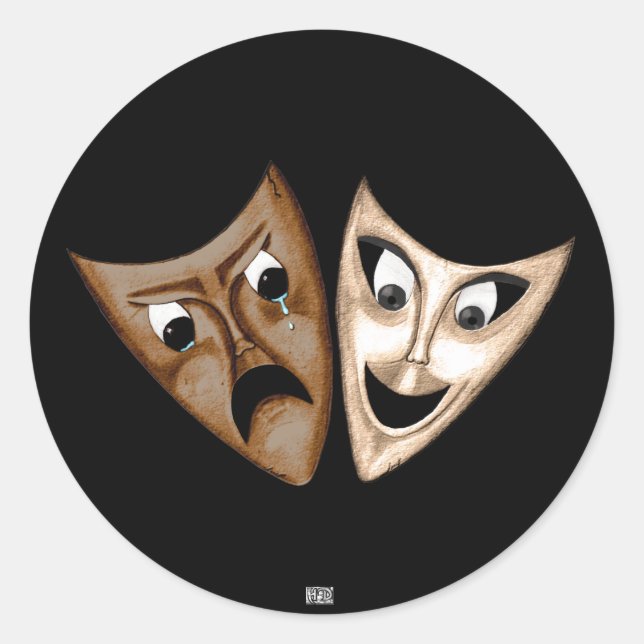 Adesivo Tragédia e Comédia (Frente)