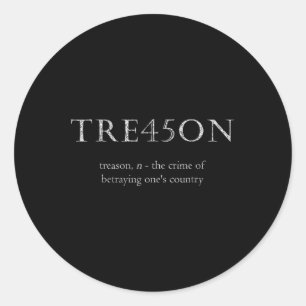 Adesivo Traição Anti-Trump _ Tre45on Distressed Impeach