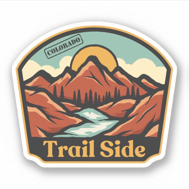 Adesivo Trail Side, Colorado (Frente)