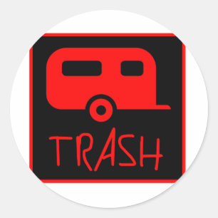 Adesivo Trailer White Park Trash Pobre Buraco Vermelho
