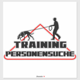 Adesivo Training Personensuche Aufkleber mit Jagdhund 