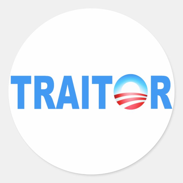 Adesivo TRAITOR Obama (Frente)