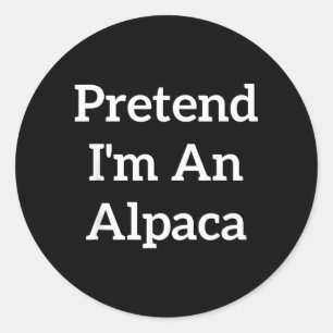 Adesivo Traje de Alpaca Preguiçoso Divertido para o Hallow