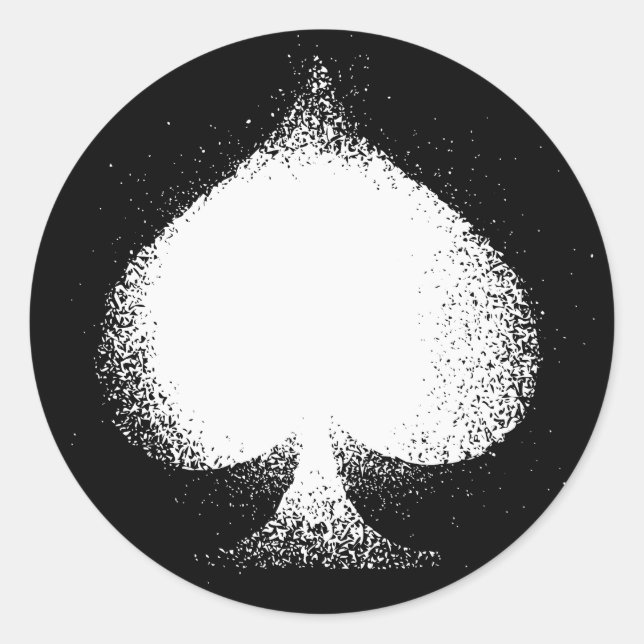 Adesivo Traje de cartão Espadas brancas- grunhido (Frente)