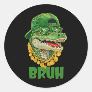 Adesivo Traje de Dia de São Patrício Alligator Bruh para A