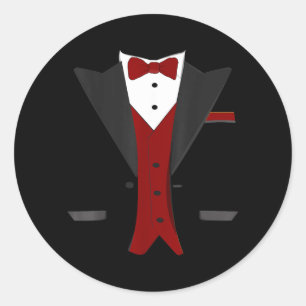 Adesivo Traje de Esmoque de Halloween - Casamento de Terno
