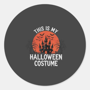 Adesivo Traje de Halloween Castelo Assombrado Design Vetor