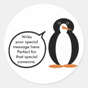 Adesivo Traje de Nascimento Ms. Penguin Personalizado