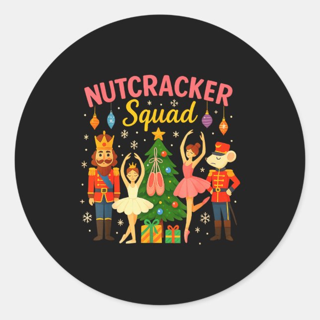Adesivo Traje de Natal da Equipe do Quebra-Nozes de Ballet (Frente)