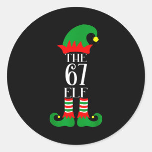 Adesivo Traje de Natal de Elfo 67 Pijama 67 Meme Geração A