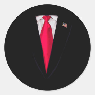Adesivo Traje do Presidente dos EUA Trump Fantasia Diverti