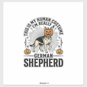 Adesivo Traje engraçado de Halloween para cachorro Pastor 