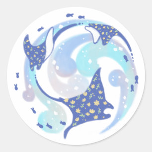 Adesivo Traje no Oceano Ilustração