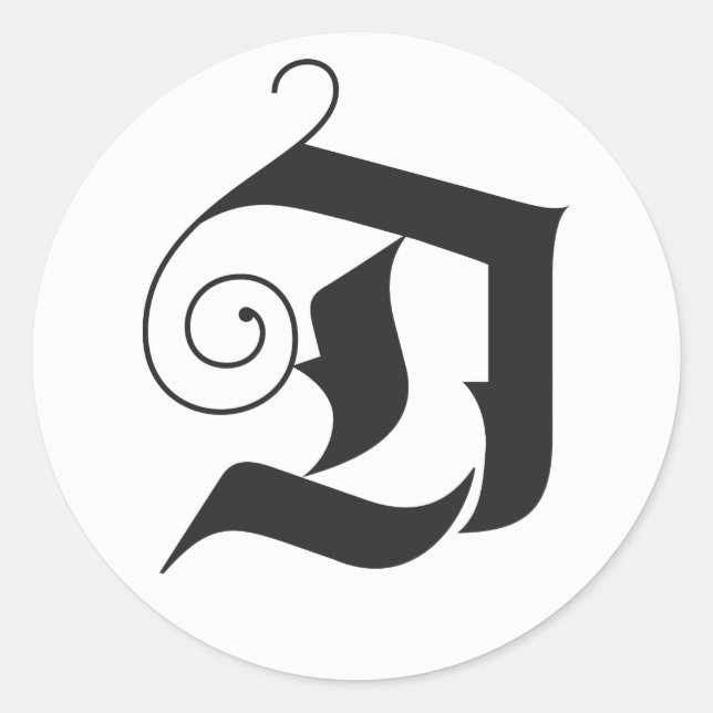Adesivo Traje os monogramas modernos com letras modernas (Frente)