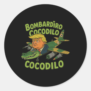 Adesivo Tralalalalero Tralala Crocodilo Trump Italiano