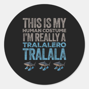 Adesivo Tralalalero Tralala Dia de as Bruxas engraçado