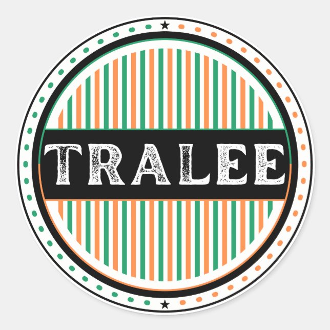 Adesivo Tralee City Pride Emblem – Irish Identity (Frente)
