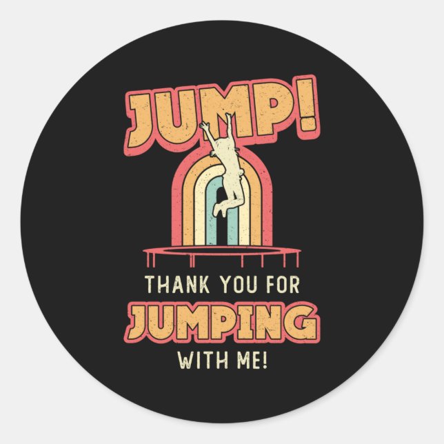 Adesivo Trampoline Jump Obrigado Gymntering Trampolining (Frente)