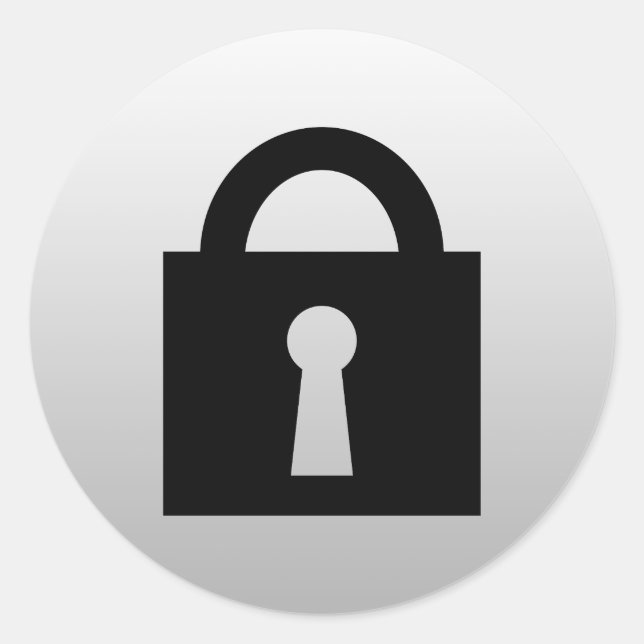 Adesivo Tranque. Ícone Secreto ou Confidencial Superior. (Frente)