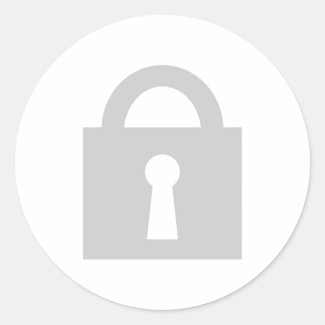 Adesivo Tranque. Ícone Secreto ou Confidencial Superior. (Frente)