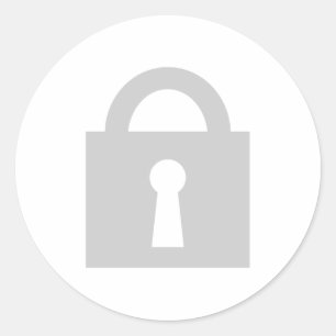 Adesivo Tranque. Ícone Secreto ou Confidencial Superior.