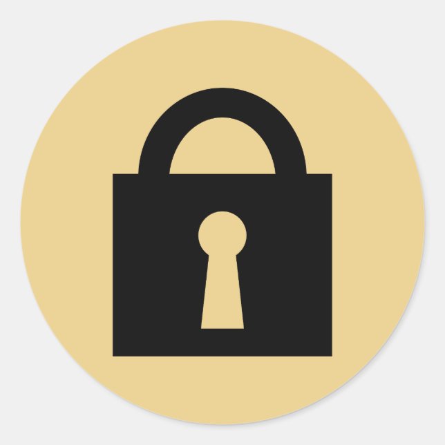 Adesivo Tranque. Ícone Secreto ou Confidencial Superior. (Frente)