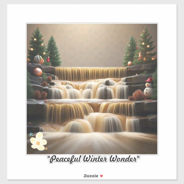 Adesivo "Tranquil Winter's Retreat" (Folha)