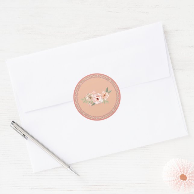 Adesivo Tranquilidade, pastel floral, (Envelope)