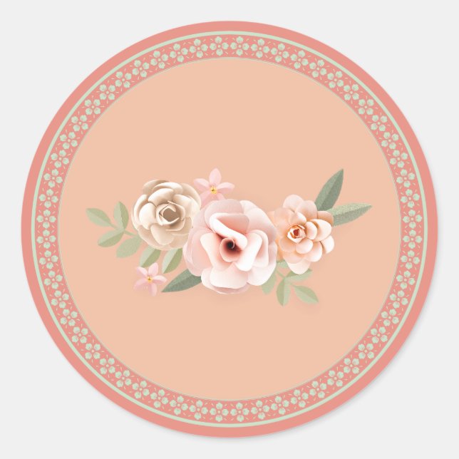 Adesivo Tranquilidade, pastel floral, (Frente)