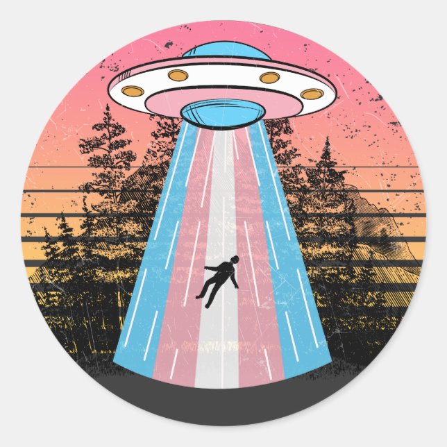 Adesivo Trans Alienígena Engraçado (Frente)