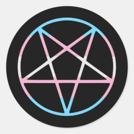Adesivo trans gay pride flag pentagram transgender